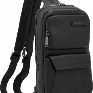 Рюкзак слинг мужской The Bridge Ludovico 053126LZ/7R черный кожа