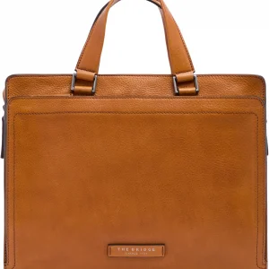 Деловая сумка The Bridge Leone Soft 063026D3/74 с отделением для ноутбука 13" коньячная натур.кожа