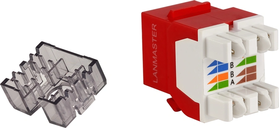 Модуль Lanmaster LAN-OK45U6/180N-RD KeystoneRJ45 кат.6 крас.