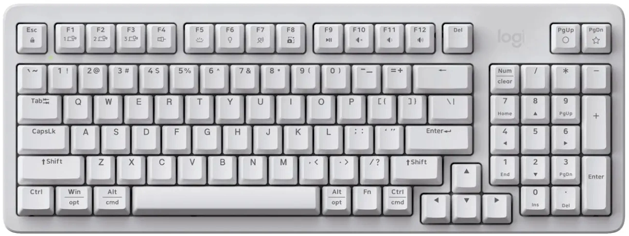 Клавиатура Logitech K868 механическая белый USB беспроводная BT/Radio (920-013913)
