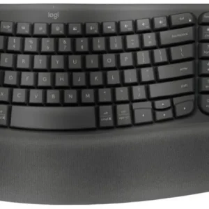 Клавиатура Logitech Wave Keys графитовый USB беспроводная BT/Radio slim Ergo LED (подставка для запястий) (920-012319)