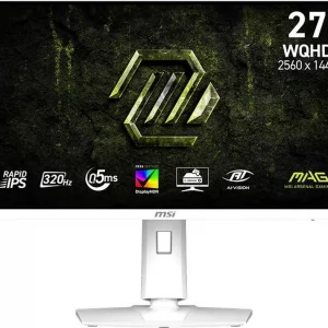 Монитор MSI 27" Mag 274QRFW X32 белый IPS LED 16:9 HDMI матовая HAS Piv 300cd 178гр/178гр 2560x1440 320Hz DP WQ 6.7кг