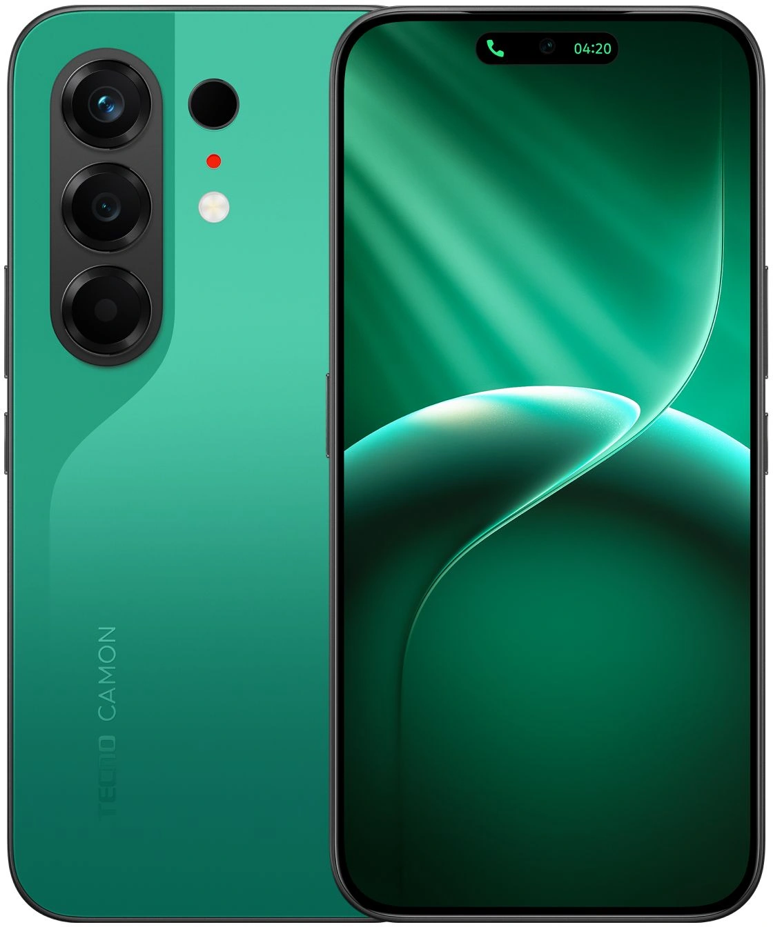 Смартфон Tecno Camon 50 256Gb 8Gb хвойный зеленый моноблок 3G 4G 6.78" 1208x2644 Android 16 50Mpix 802.11 a/b/g/n/ac NFC GPS GSM900/1800 GSM1900 Protect