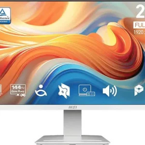 Монитор MSI 27" Pro MP273W E14A белый IPS LED 16:9 HDMI M/M матовая 250cd 178гр/178гр 1920x1080 144Hz VGA DP 3.9кг