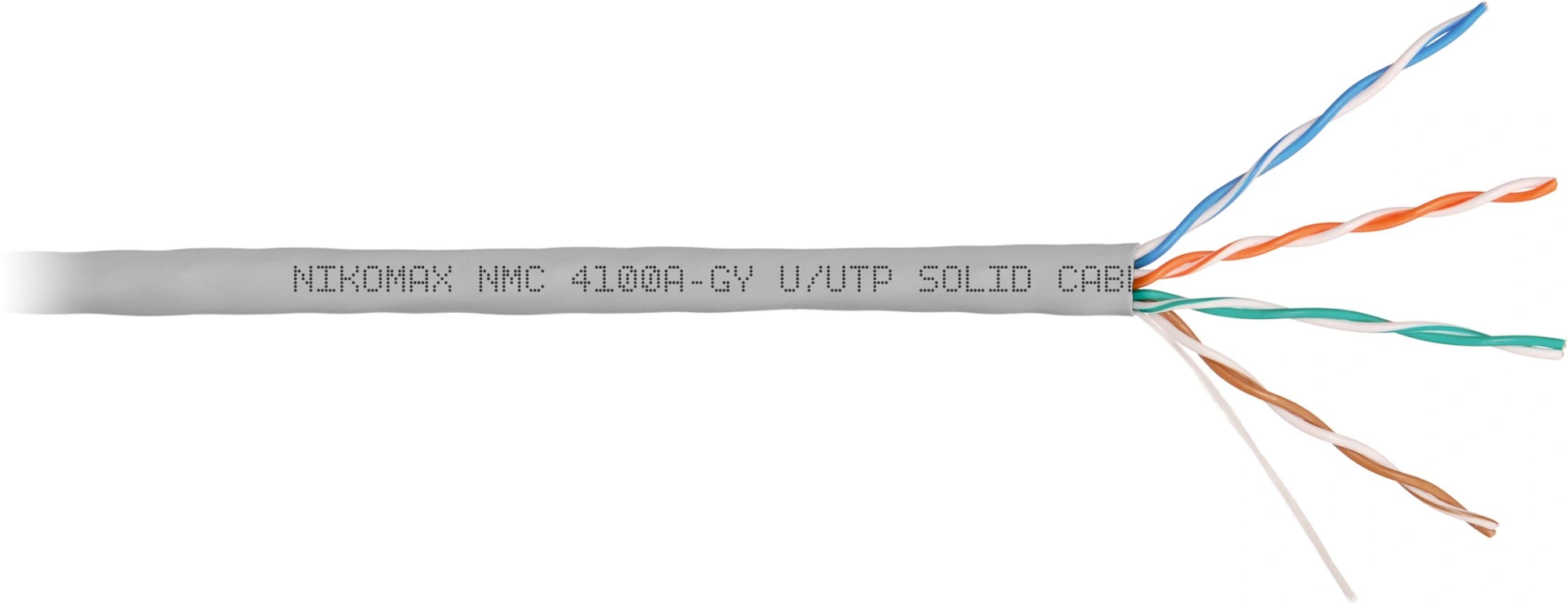 Патч-корд Nikomax NMC 4100A-GY U/UTP RJ-45 вил.-вилка RJ-45 кат.5E 305м серый ПВХ