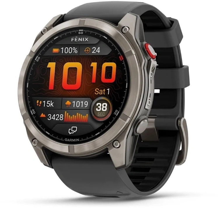 Смарт-часы Garmin Fenix 8 Pro 51mm AMOLED 1.4" AMOLED корп.серебристый рем.желтый (010-03199-11)