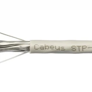 Кабель Cabeus STP-4P-CAT.6A-SOLID-IN-PVC кат.6A U/FTP 4 пары PVC внутренний 305м серый