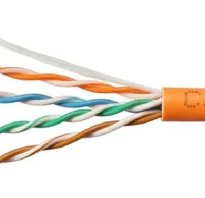 Cabeus UTP-4P-Cat.5e-SOLID-LSZH-100 Кабель витая пара UTP (U/UTP), категория 5e, 4 пары (24 AWG), одножильный, оранжевый, LSZH, нг(А)-HF, (100 м)
