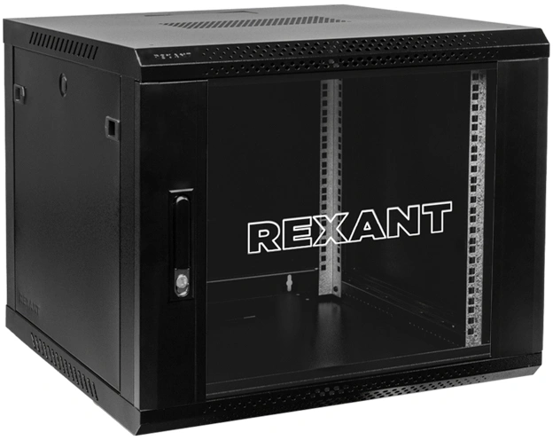 Шкаф коммутационный Rexant (04-0966-112) настенный 6U 400x542мм пер.дв.стекл серый