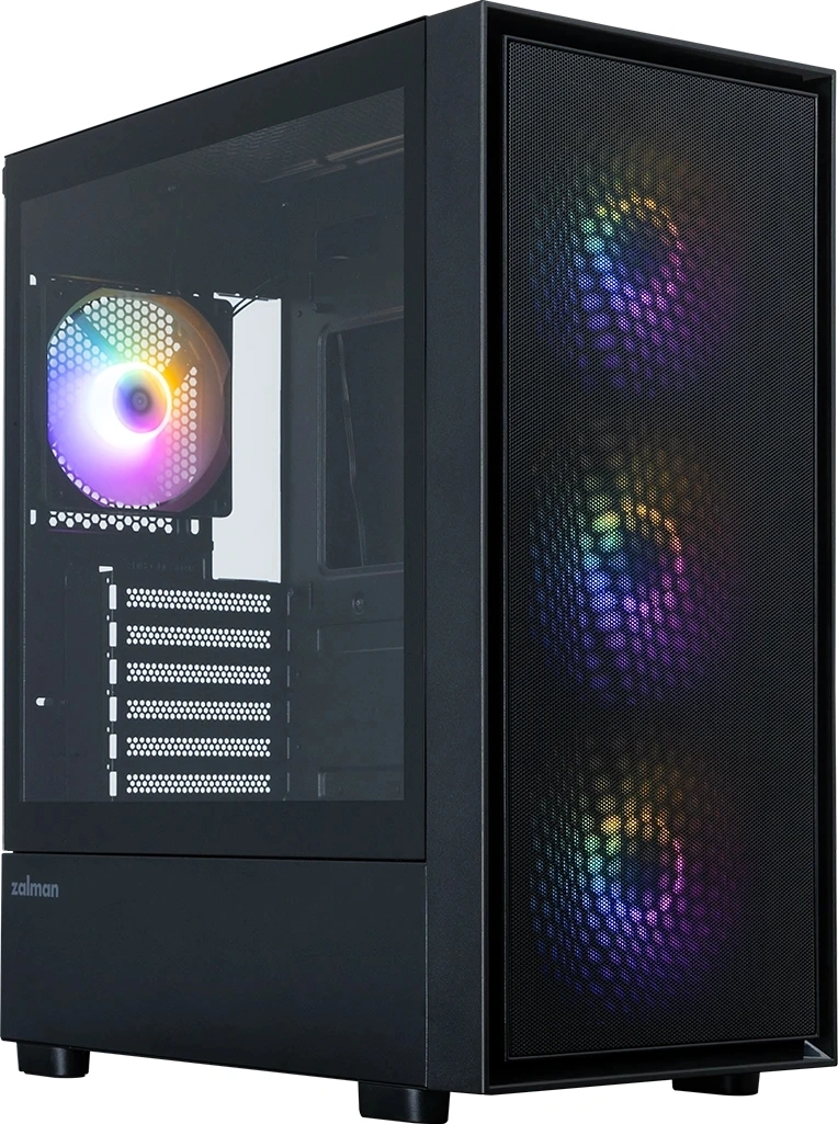 Корпус Zalman S6 черный без БП ATX 8x120mm 5x140mm 1xUSB2.0 1xUSB3.0 audio bott PSU