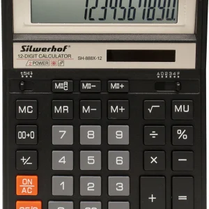 Калькулятор настольный Silwerhof Daily SHD-888X-12 черный 12-разр.