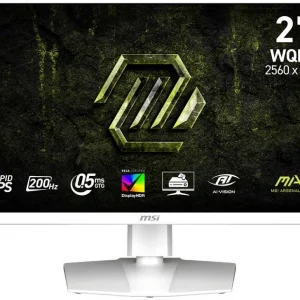 Монитор MSI 27" Mag 274QRFW E20 белый IPS LED 16:9 HDMI матовая HAS Piv 300cd 178гр/178гр 2560x1440 200Hz DP WQ 6.9кг