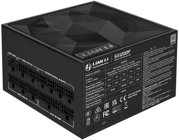 Блок питания Lian-Li ATX 1200W SX1200P 80+ platinum (20+4pin) APFC 120mm fan 8xSATA Cab Manag RTL