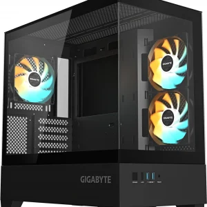 Корпус Gigabyte GB-C201P черный без БП mATX 9x120mm 3x140mm 2xUSB3.0 audio bott PSU