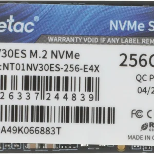 Накопитель SSD Netac PCIe 3.0 x4 256GB NT01NV30ES-256-E4X NV30ES M.2 2242