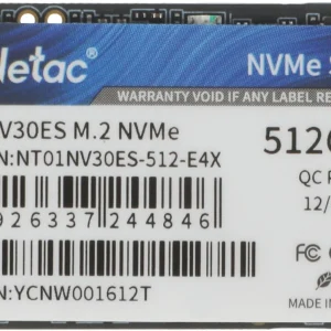 Накопитель SSD Netac PCIe 3.0 x4 512GB NT01NV30ES-512-E4X NV30ES M.2 2242