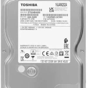 Жесткий диск Toshiba SATA-III 2TB DT02ABA200 Desktop (5400rpm) 128Mb 3.5"