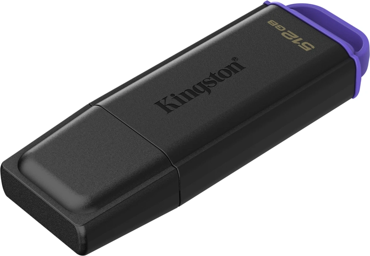 Флеш Диск Kingston 512GB DataTraveler Exodia DTXG2/512GB USB3.2 черный/фиолетовый