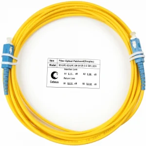 Cabeus FOP(s)-9-SC-SC-5m Шнур оптический simplex SC-SC 9/125 sm 5м LSZH