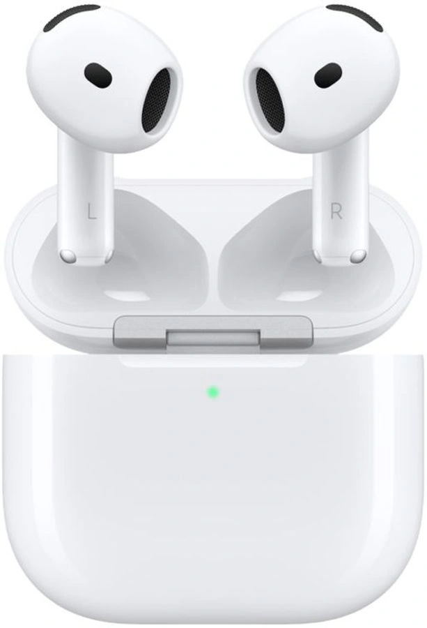 Гарнитура вкладыши Apple AirPods 4 ANC A3055/A3056/A3059 белый беспроводные bluetooth в ушной раковине (MXP93HN/A)