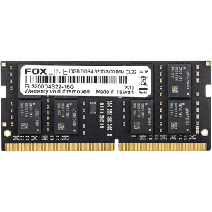 Память оперативная / Foxline FL3200D4S22-16GSS / Память оперативная/ Foxline SODIMM 16GB 3200 DDR4 CL22 (1Gb8)