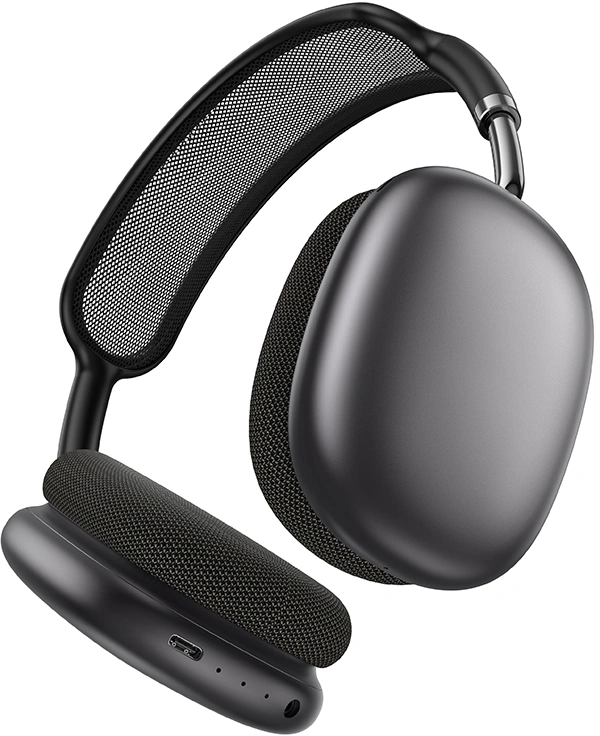 Наушники накладные Hoco W65 PLUS т.серый беспроводные bluetooth оголовье (50397)