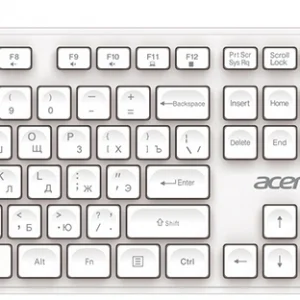 Клавиатура + мышь Acer OCC504 клав:белый мышь:белый USB Multimedia (ZL.ACC11.00N)