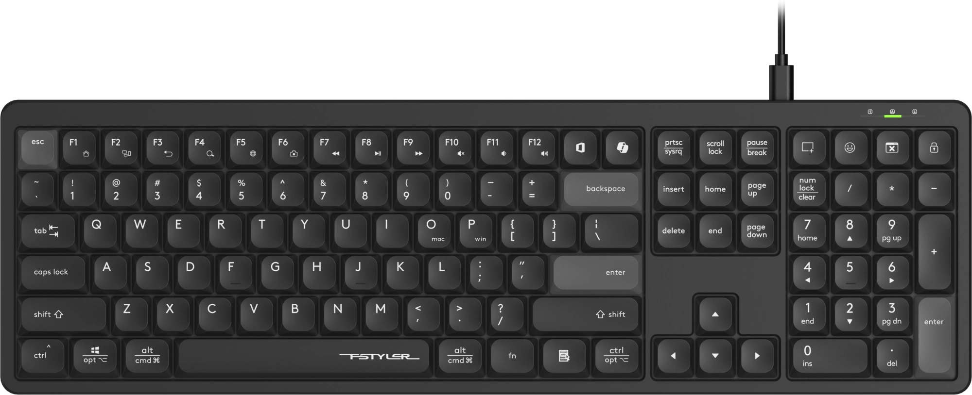 Клавиатура A4Tech FX55 белый USB