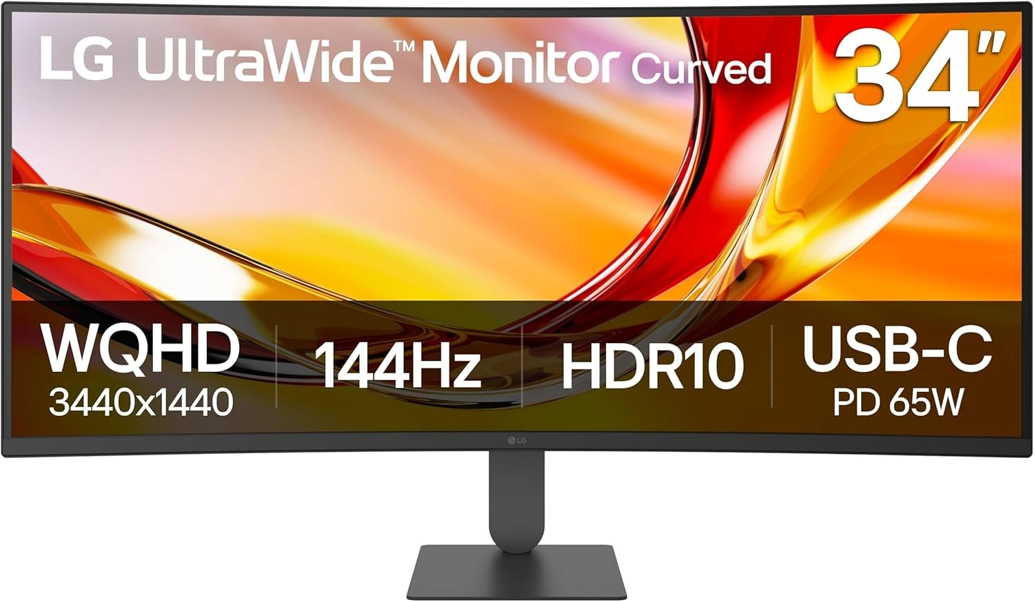 Монитор LG 34" UltraWide 34U640B-B черный VA LED 1ms 21:9 HDMI матовая HAS 300cd 178гр/178гр 3440x1440 144Hz DP UW USB 6.9кг