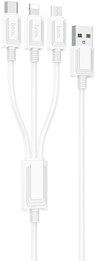 Кабель Hoco X74 3-in-1 charging cable(iP+Micro+Type-C) 67370 1м черный