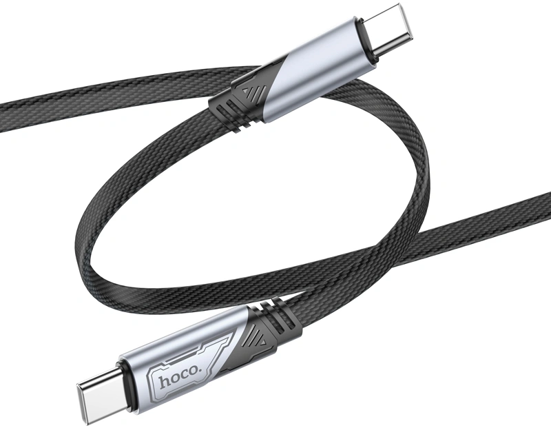 Кабель Hoco U119 Machine 60W charging data cable Type-C to Ty 05021 USB Type-C (m)-USB Type-C (m) 1.2м черный