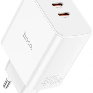 Сетевое зар./устр. Hoco C126A Pure power PD40W three-port(2C1A) charger(EU 40W (PD+QC) белый