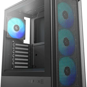 Корпус Deepcool CC550 4F черный без БП ATX 4x120mm 5x140mm 1xUSB2.0 1xUSB3.0 audio bott PSU