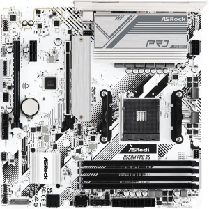 Материнская плата Asrock B550M Pro RS Soc-AM4 AMD B550 4xDDR4 mATX AC`97 8ch(7.1) 2.5Gg RAID+HDMI+DP