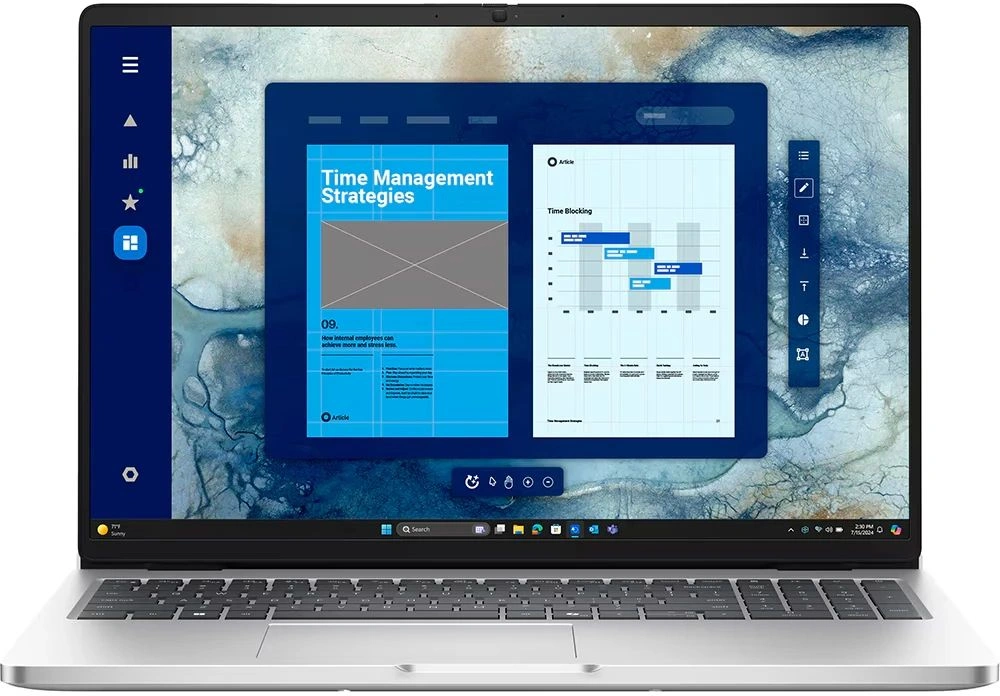 Ноутбук Dell Pro 16 Core Ultra 5 235U 16Gb SSD512Gb Intel Graphics 16" IPS FHD+ (1920x1200) Linux silver WiFi BT Cam (PRO16-5654)
