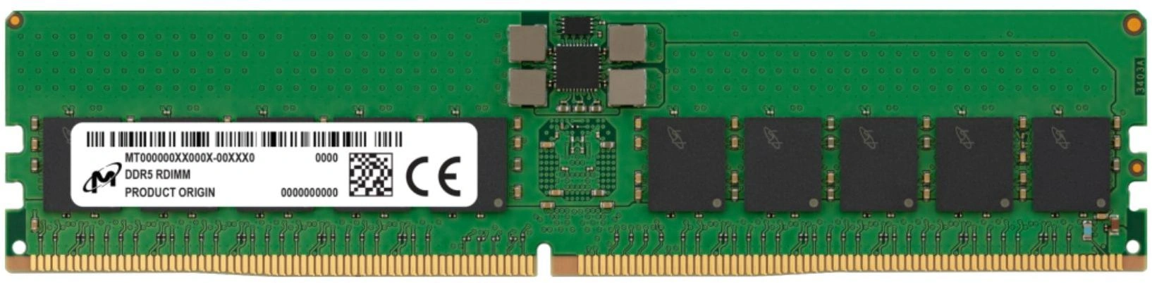 Память DDR5 Crucial MTC20F2085S1RC48BA 32Gb DIMM ECC Reg PC5-38400 CL40 4800MHz
