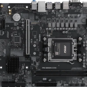 Материнская плата MSI PRO B850M-E EVO Socket AM5 AMD B850 2xDDR5 mATX AC`97 8ch(7.1) 2.5Gg RAID+VGA+HDMI