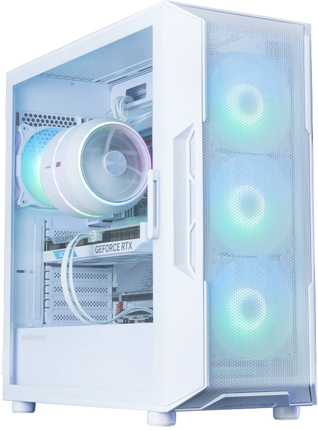 ZALMAN I3 NEO ARGB V2 WHITE, ATX, WHITE, FRONT MESH, WINDOW, 2x3.5", 3x2.5", 1xUSB2.0, 2xUSB3.0, 1xUSB Type-C, FRONT 3x120mm ARGB, REAR 1x120mm ARGB
