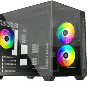 Корпус ID-Cooling View 500 черный без БП mATX 9x120mm 1xUSB2.0 1xUSB3.0 audio bott PSU