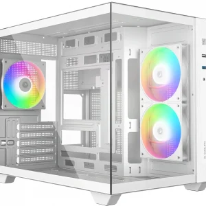 Корпус ID-Cooling View 500 белый без БП mATX 9x120mm 1xUSB2.0 1xUSB3.0 audio bott PSU