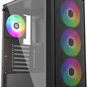 Корпус ID-Cooling Ware 310 черный без БП ATX 6x120mm 2xUSB2.0 1xUSB3.0 audio bott PSU
