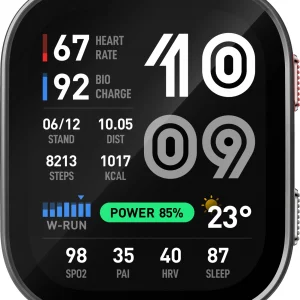 Смарт-часы Amazfit BIP Max A2568 2.07" AMOLED корп.серый рем.черный