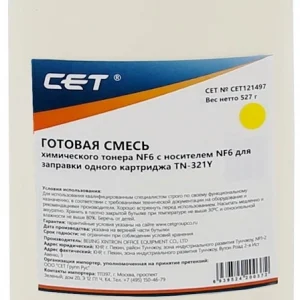 Тонер Cet NF6Y/NF6D CET121497 желтый бутылка 527гр. (в компл.:девелопер) для принтера C224/284/364