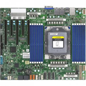 Системная плата / SuperMicro MBD-H13SSL-NT-B (bundle) / Системная плата/ Supermicro MBD-H13SSL-NT-B, ATX, 1xSP5 AMD EPYC 9004/9005, 12x DIMM DDR5 6000 MT/s, AST2600, 8x SATA3, 3x PCIe 5.0 x16 slots, 2x PCIe 5.0 x8 slots, 2x M.2 PCIe 5.0 x4 SATA/NVMe (M-key 2280/22110), 2x 10GBase-T LAN Ports via Broadcom BCM57416