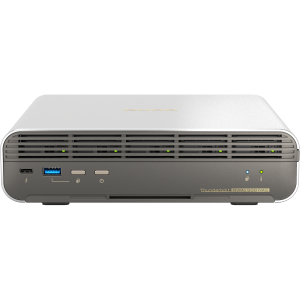 Сетевое хранилище без дисков / QNAP TBS-h574TX-i3-12G / Сетевое хранилище без дисков/ SMB QNAP TBS-h574TX-i3-12G 5-bay E1.S or M.2 2280 PCIe NVMe, Intel Core i3-1320PE 8C(4P+4E)/12T up to 4.50GHz, 12 GB RAM, 1 x 10 GBASE-T, 2xUSB 3.2 Gen 1 port, 1xUSB 2.0 port, HDMI Output