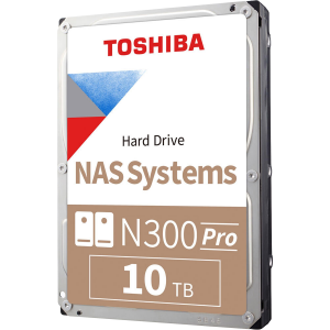 Жесткий диск / Toshiba HDWG71AXZSTB / Жесткий диск/ HDD Toshiba N300 NAS PRO SATA3 3.5" 10TB 7200 512Mb 6Gb/s 1 year warranty
