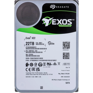 Жесткий диск / WD ST22000NM001E / Жесткий диск/ RECERTIFIED HDD Seagate SATA3 22Tb Exos X22 7200 512Mb 1 year warranty RECERTIFIED