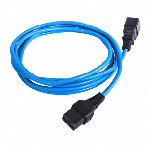 Шнур питания с фиксатором IEC 60320 C19/IEC 60320 C20, 16 А / 250 В (3 х 1,5), длина 1,8 м, синий / ЦМО R-16-Cord-C19-C20-1.8-Blue / Шнур питания с фиксатором IEC 60320 C19/IEC 60320 C20, 16 А / 250 В (3 х 1,5), длина 1,8 м, синий