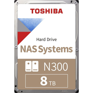 Жесткий диск / Toshiba HDWG780UZSVA / Жесткий диск/ HDD Toshiba N300 NAS SATA3 3.5" 8TB 7200 512Mb 6Gb/s 1 year warranty
