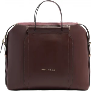 Деловая сумка женская Piquadro Circle CA4577W92/BORO с отделением для ноутбука 14" сливовая натур.кожа